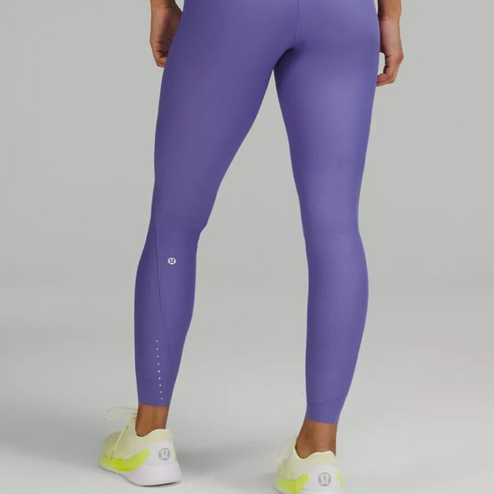 NWT Lululemon sense-knit reflective high rise Charged indigo leggings